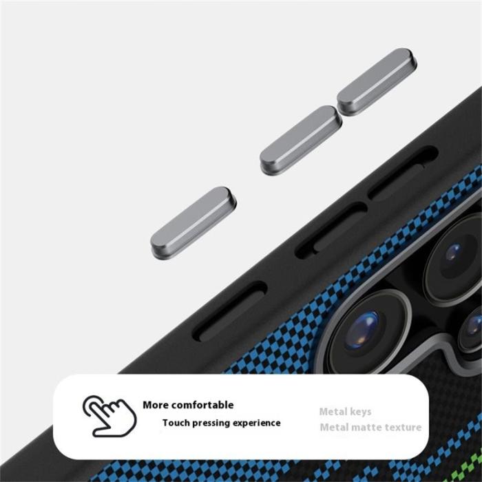 ABEEL - ABEEL Samsung Galaxy S25 Ultra Skal MagSafe Tryckt PC TPU Läder