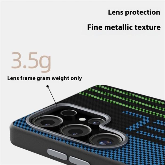 ABEEL - ABEEL Samsung Galaxy S25 Ultra Skal MagSafe Tryckt PC TPU Läder