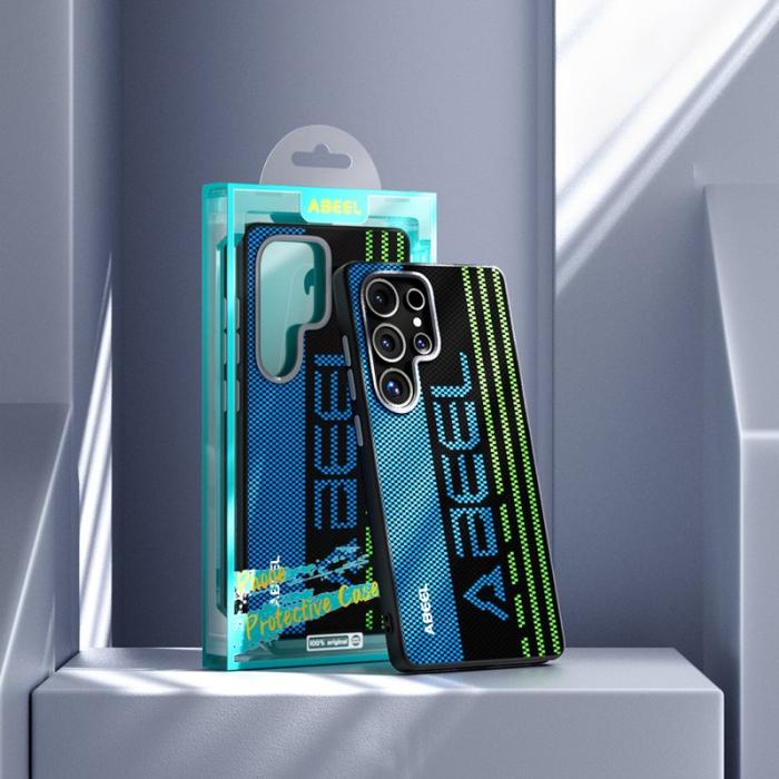 ABEEL - ABEEL Samsung Galaxy S25 Ultra Skal MagSafe Tryckt PC TPU Läder