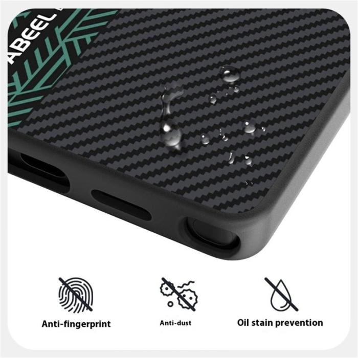 ABEEL - ABEEL Samsung Galaxy S25 Ultra Skal PC TPU Aluminium Läder - Textur 2