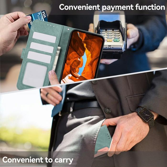 ABEEL - ABEEL Samsung Galaxy S26 Edge Fodral Splicing Läder Baby Blue