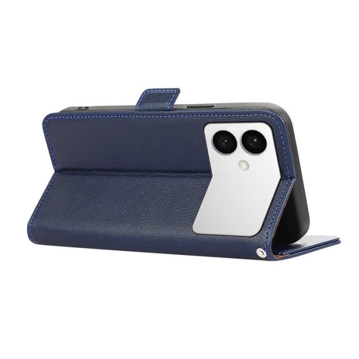 ABEEL - ABEEL Samsung Galaxy S26 Edge Mobilskal KonstLäder Blå