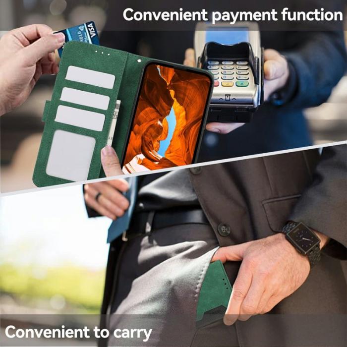 ABEEL - ABEEL Samsung Galaxy S26 Pro Fodral Splicing Läder Grön