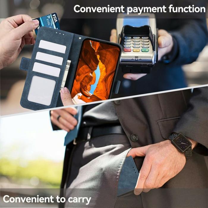 ABEEL - ABEEL Samsung Galaxy XCover7 Pro Fodral PU Läder Blå