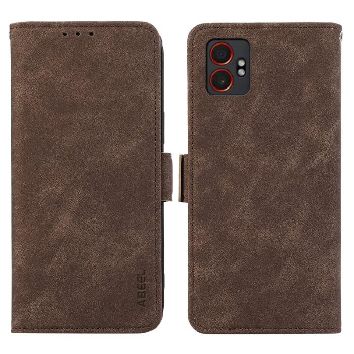 ABEEL - ABEEL Samsung Galaxy XCover7 Pro Fodral PU Läder Brun