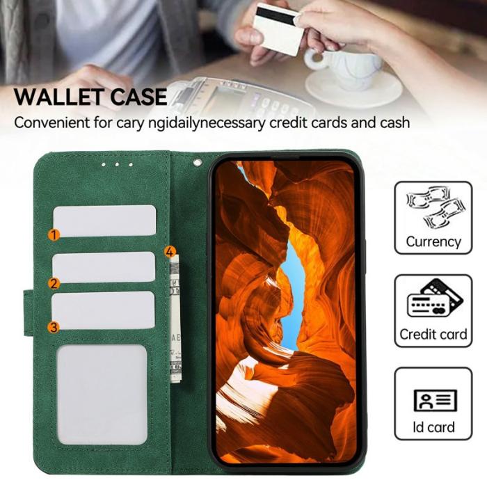 ABEEL - ABEEL Samsung Galaxy XCover7 Pro Fodral Splicing Läder Grön