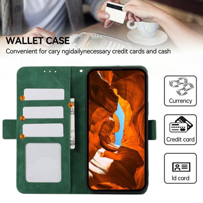 ABEEL - ABEEL Samsung Galaxy XCover7 Pro Skal PU Läder Folio Grön