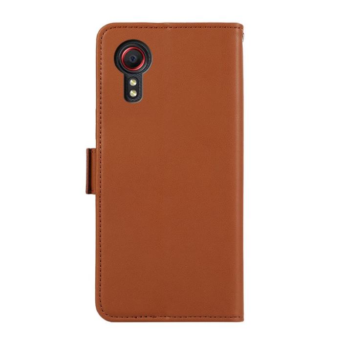 ABEEL - ABEEL Samsung Galaxy Xcover7 Skal RFID Skydd Plånbok Brun