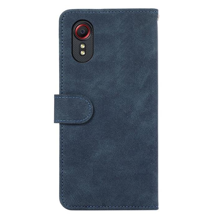 ABEEL - ABEEL Samsung Galaxy Xcover7 Skal Splicing Färg Läder Blå