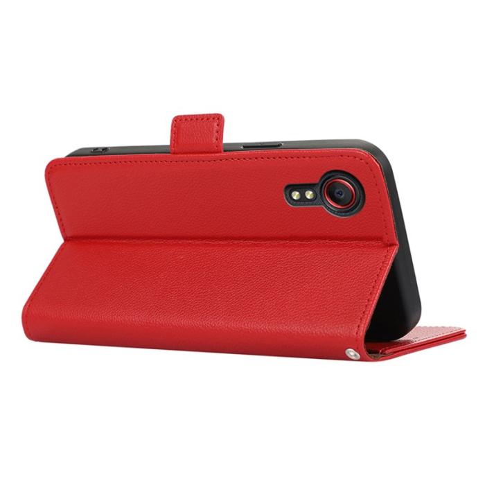 ABEEL - ABEEL Samsung Galaxy Xcover 5 Läderfodral RFID Röd