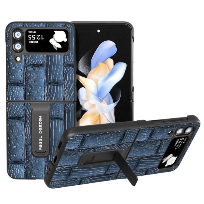 ABEEL - ABEEL Samsung Galaxy Z Flip4 5G Fodral Mahjong Textur Blå