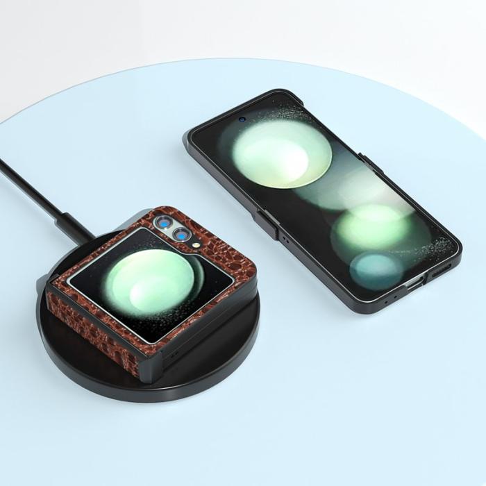 ABEEL - ABEEL Samsung Galaxy Z Flip5 Fodral Hinge Design Kaffe