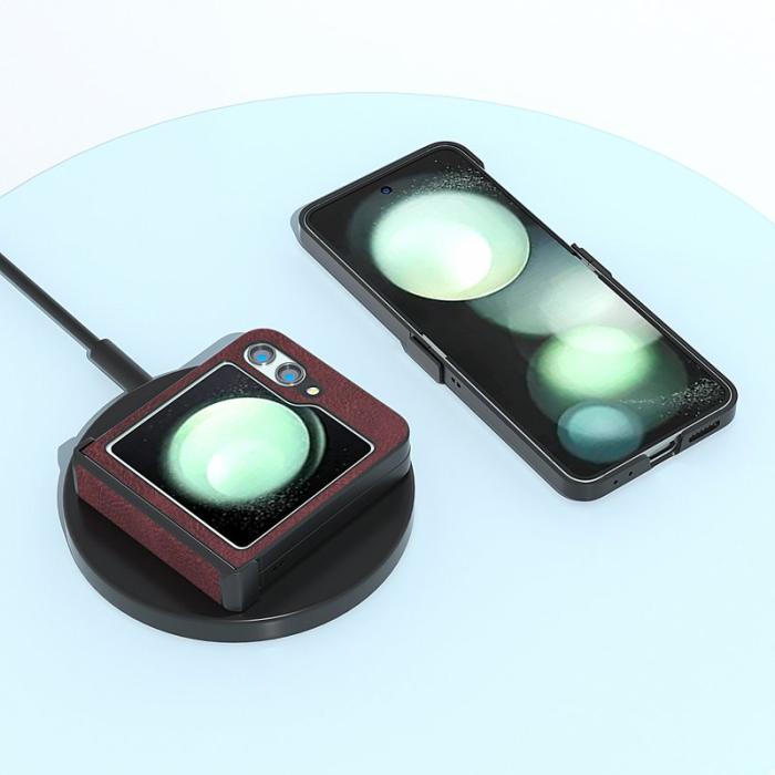 ABEEL - ABEEL Samsung Galaxy Z Flip5 Fodral Hinge Design Purplish Red