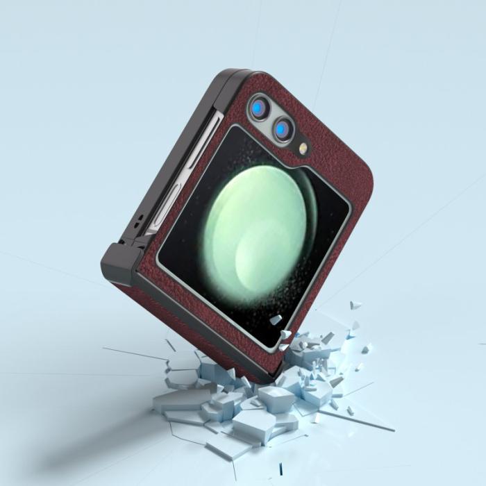 ABEEL - ABEEL Samsung Galaxy Z Flip5 Fodral Hinge Design Purplish Red