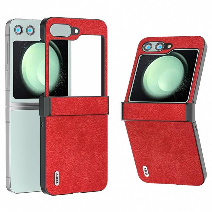 ABEEL - ABEEL Samsung Galaxy Z Flip5 Fodral Hinge Design Röd