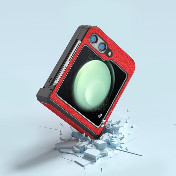 ABEEL - ABEEL Samsung Galaxy Z Flip5 Fodral Hinge Design Röd