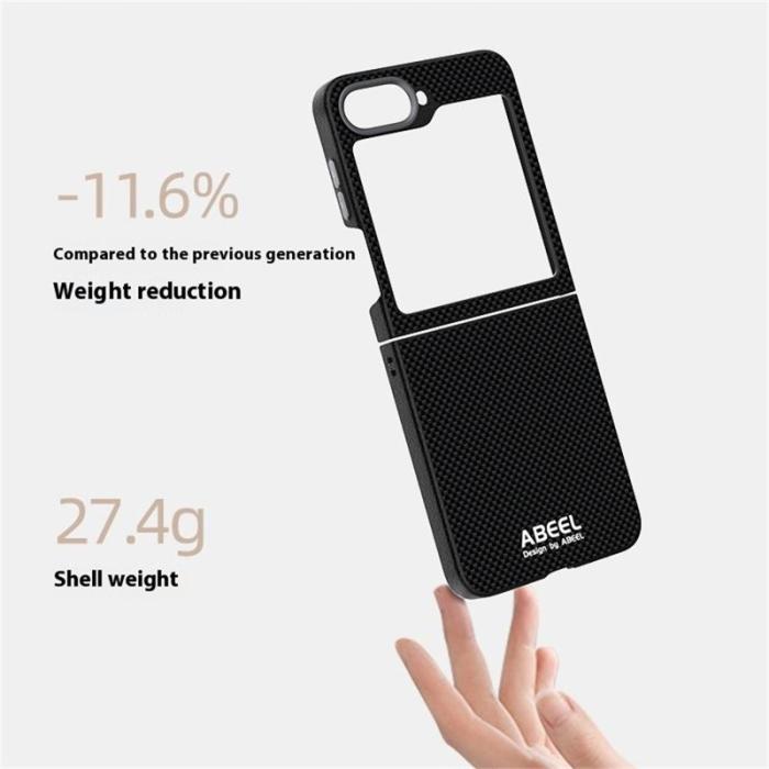 ABEEL - ABEEL Samsung Galaxy Z Flip5 Fodral MagSafe Kompatibel Svart