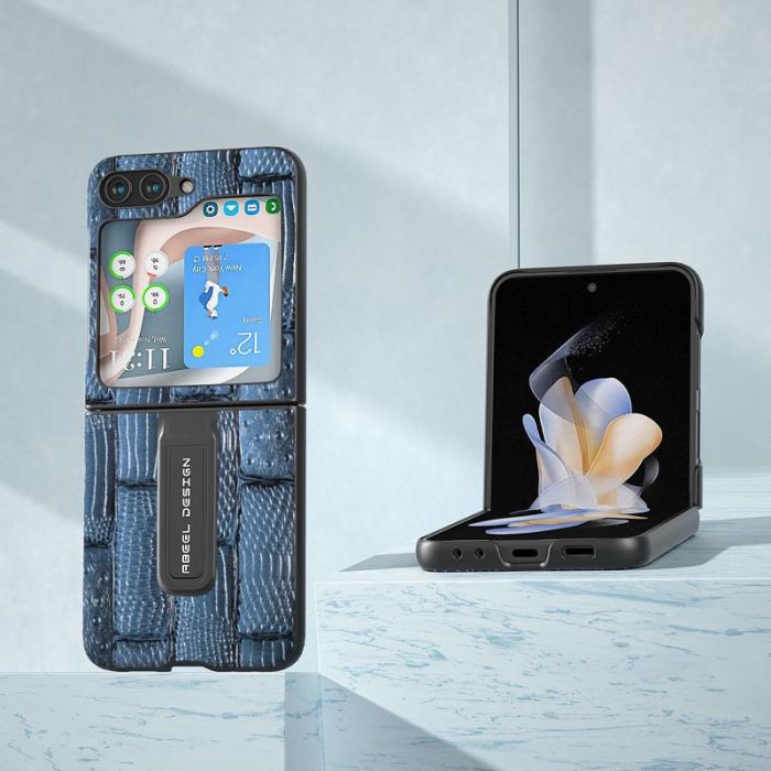 ABEEL - ABEEL Samsung Galaxy Z Flip5 Fodral Mahjong Textur Blå