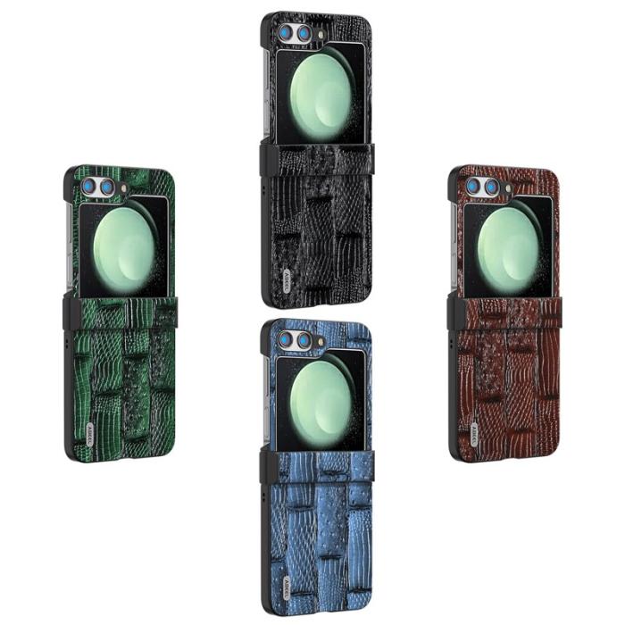 ABEEL - ABEEL Samsung Galaxy Z Flip5 Fodral Mahjong Textur Blå