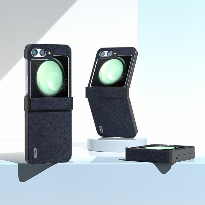 ABEEL - ABEEL Samsung Galaxy Z Flip5 Plånboksfodral med Hinge Skydd - Blå