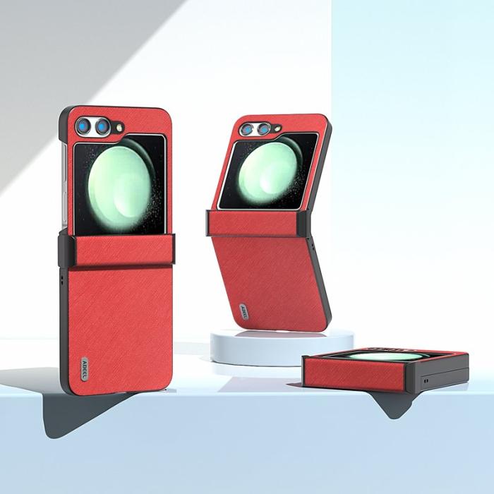 ABEEL - ABEEL Samsung Galaxy Z Flip5 Fodral med Hinge Skydd Röd