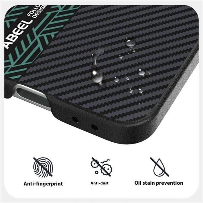 ABEEL - ABEEL Samsung Galaxy Z Flip5 Fodral PC + Aluminium + PU Läder - Textur 2