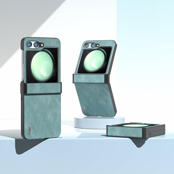 ABEEL - ABEEL Samsung Galaxy Z Flip5 Fodral PU Läder + PC - Baby Blue