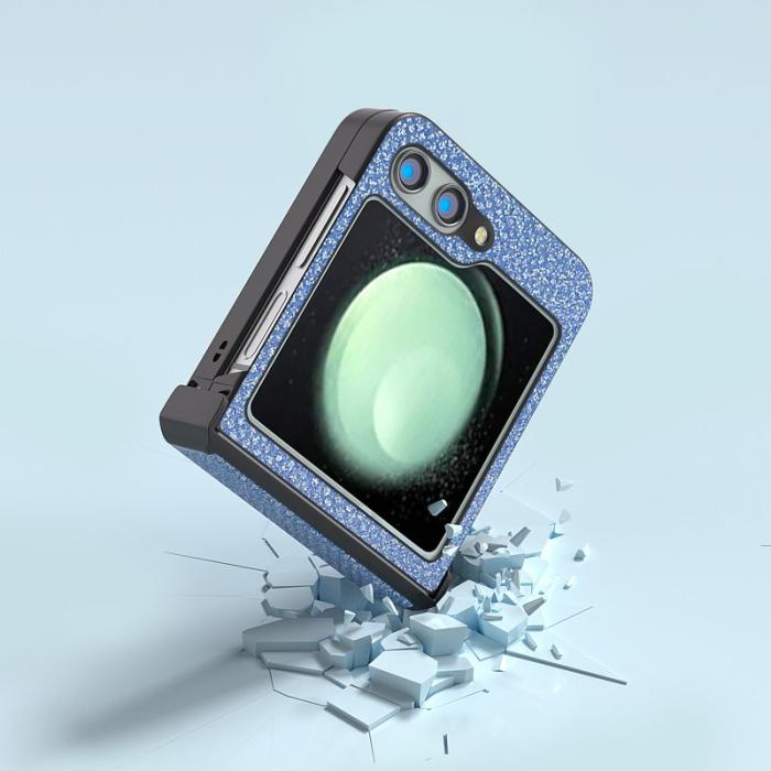 ABEEL - ABEEL Samsung Galaxy Z Flip5 Fodral Rhinestone Blå