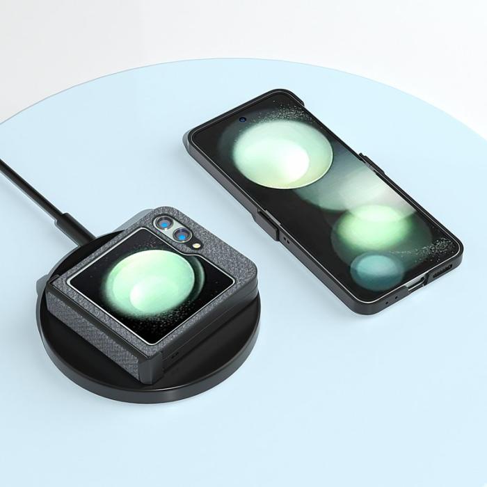 ABEEL - ABEEL Samsung Galaxy Z Flip5 Fodral Rhinestone Grå