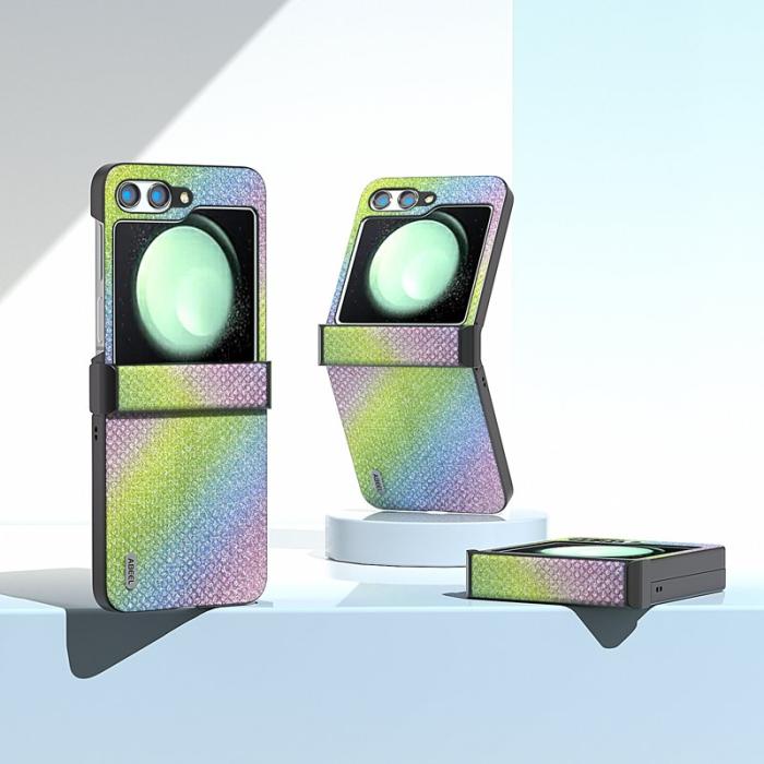 ABEEL - ABEEL Samsung Galaxy Z Flip5 Fodral Rhinestone PU Läder Multi-color