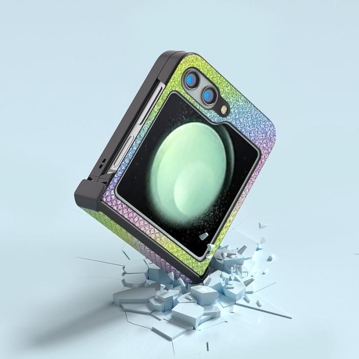 ABEEL - ABEEL Samsung Galaxy Z Flip5 Fodral Rhinestone PU Läder Multi-color
