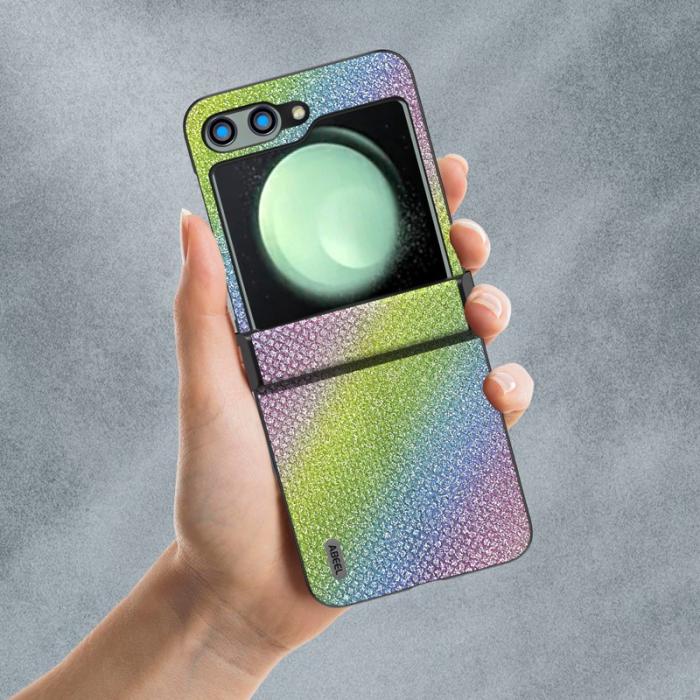 ABEEL - ABEEL Samsung Galaxy Z Flip5 Fodral Rhinestone PU Läder Multi-color
