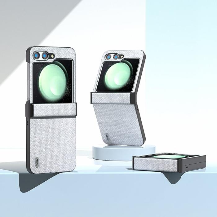ABEEL - ABEEL Samsung Galaxy Z Flip5 Fodral Rhinestone Silver