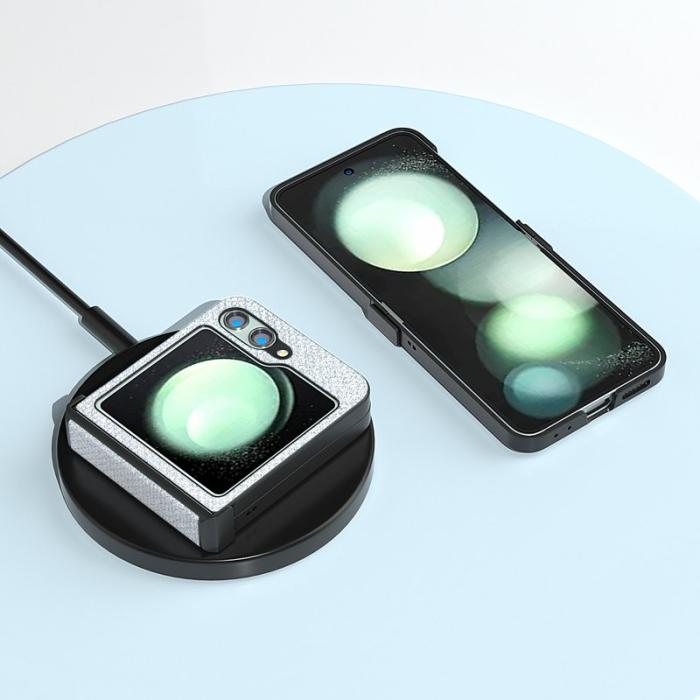 ABEEL - ABEEL Samsung Galaxy Z Flip5 Fodral Rhinestone Silver