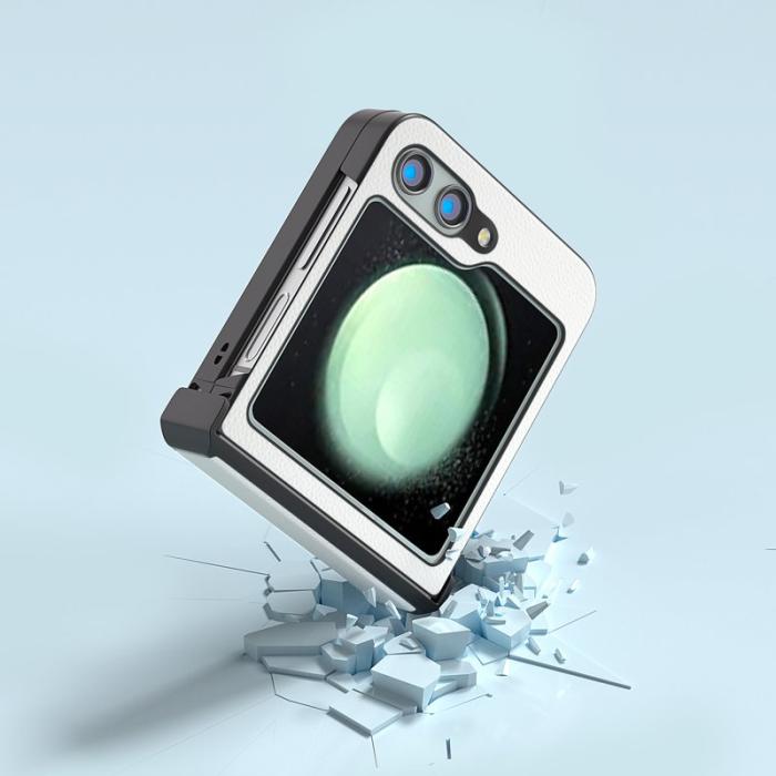ABEEL - ABEEL Samsung Galaxy Z Flip5 Skal Ultra-Tunn Hinge Skydd Vit