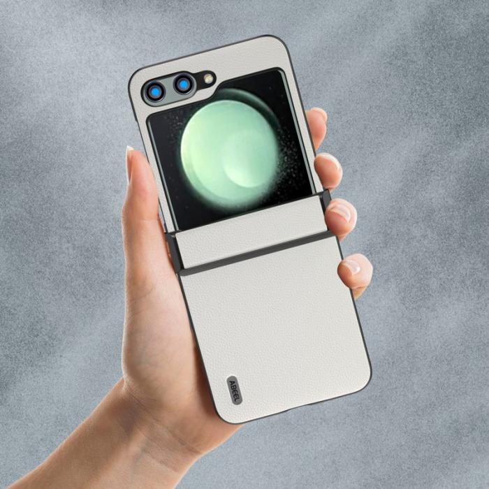 ABEEL - ABEEL Samsung Galaxy Z Flip5 Skal Ultra-Tunn Hinge Skydd Vit