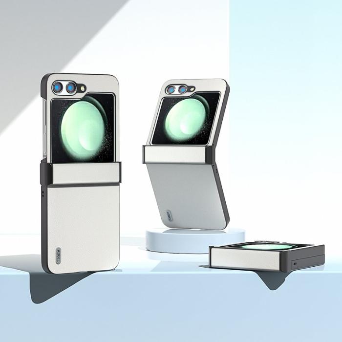 ABEEL - ABEEL Samsung Galaxy Z Flip5 Skal Ultra-Tunn Hinge Skydd Vit