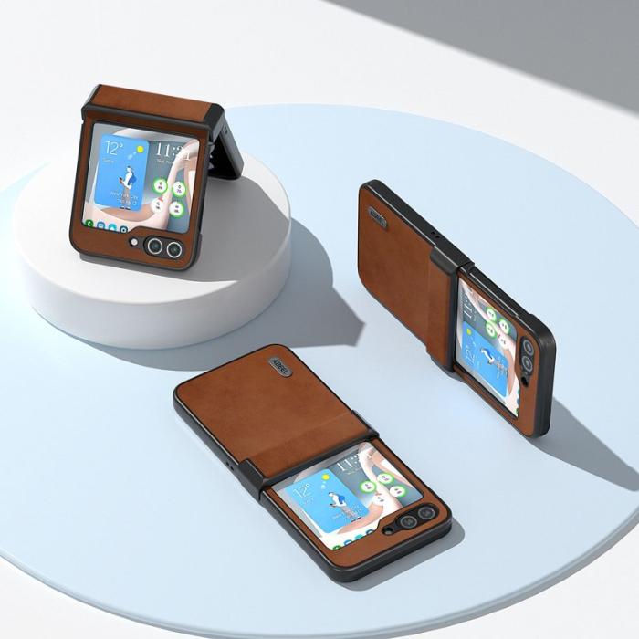 ABEEL - ABEEL Samsung Galaxy Z Flip7 FE 5G Skal Anti-scratch Brun