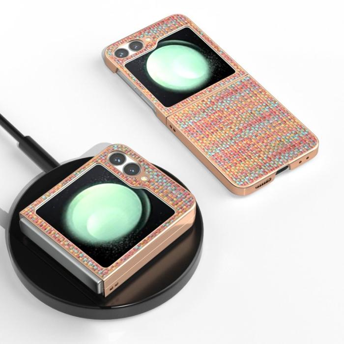 ABEEL - ABEEL Samsung Galaxy Z Flip7 FE 5G Mobilskal Electropläterad Orange Röd