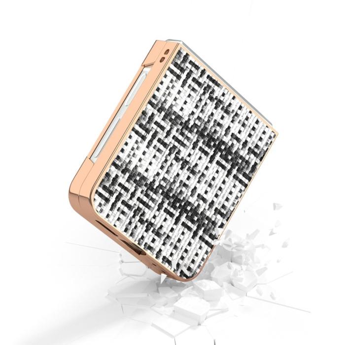 ABEEL - ABEEL Samsung Galaxy Z Flip7 FE 5G Mobilskal Electropläterad Svart/Vit