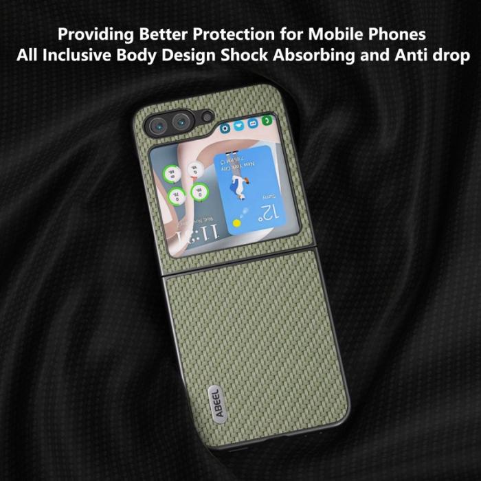 ABEEL - ABEEL Samsung Galaxy Z Flip7 FE 5G Skal Kolfiber Grön