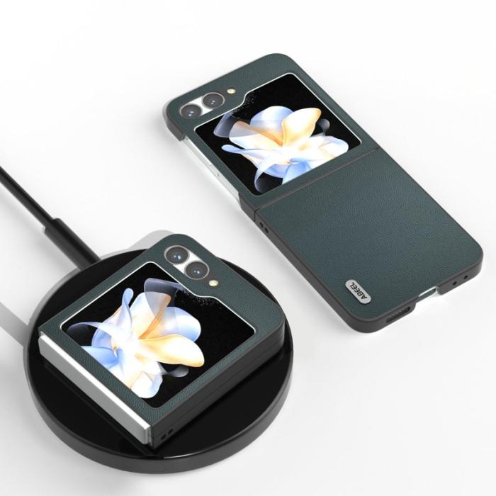 ABEEL - ABEEL Samsung Galaxy Z Flip7 FE 5G Skal Svart Kantskydd Grön