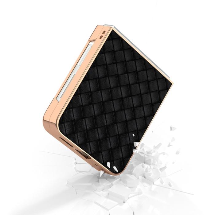 ABEEL - ABEEL Samsung Galaxy Z Flip7 FE 5G Skal Woven Textur Svart