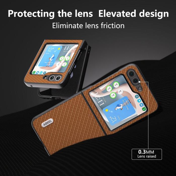 ABEEL - ABEEL Samsung Galaxy Z Flip7 FE / Z Flip6 5G Skal Lätt Brun
