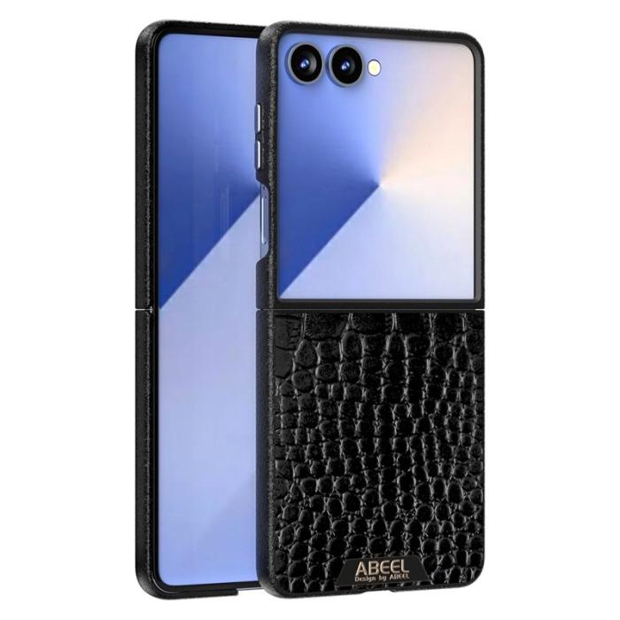 ABEEL - ABEEL Samsung Galaxy Z Flip7 Fodral MagSafe Svart Crocodile