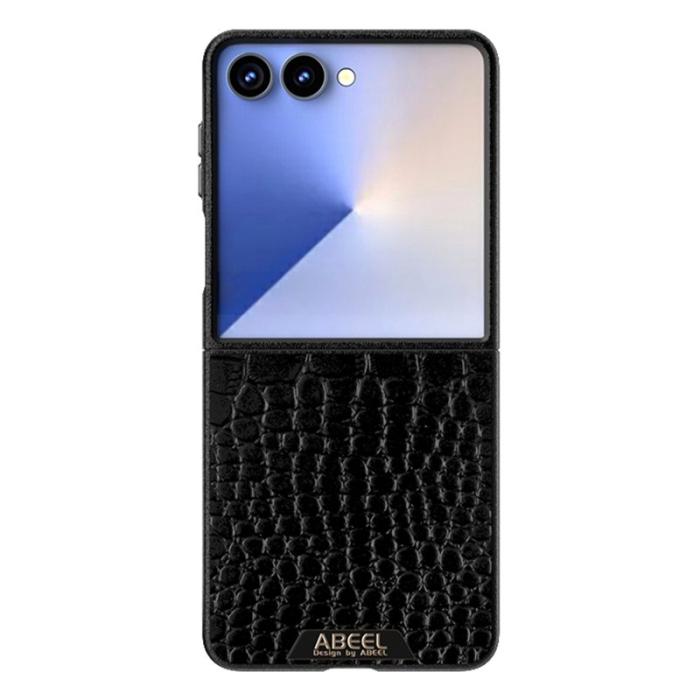 ABEEL - ABEEL Samsung Galaxy Z Flip7 Fodral MagSafe Svart Crocodile