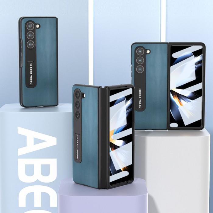 ABEEL - ABEEL Samsung Galaxy Z Fold5 Kickstand Fodral Nappa Grön