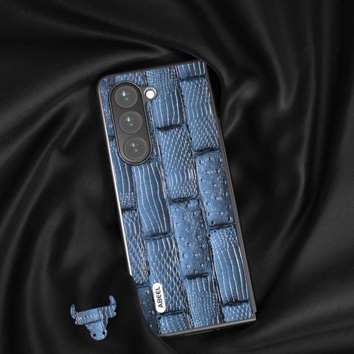 ABEEL - ABEEL Samsung Galaxy Z Fold5 Skal Mahjong Textur Blå