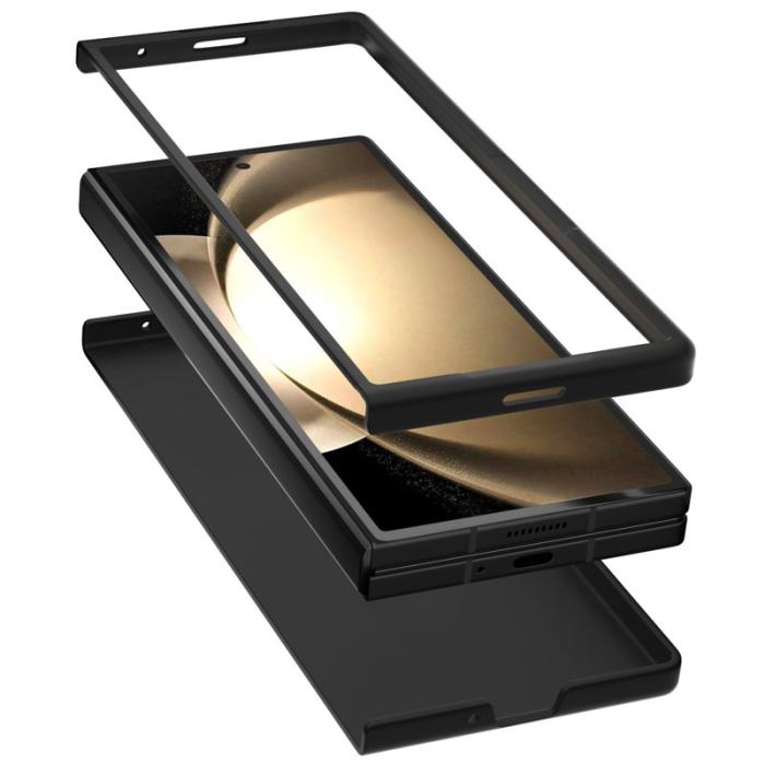 ABEEL - ABEEL Samsung Galaxy Z Fold6 5G Skal Äkta Läder + PC Röd