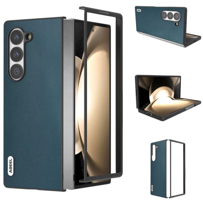 ABEEL - ABEEL Samsung Galaxy Z Fold6 5G Skal i Äkta Läder - Grön
